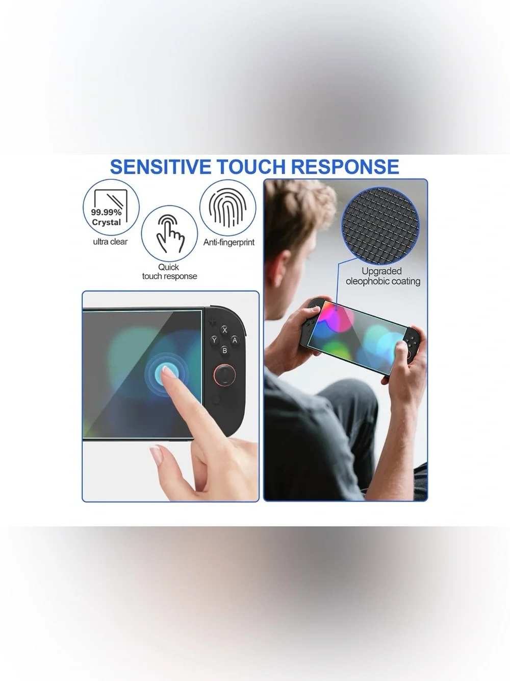3-Pack Tempered Glass Screen Protector Compatible with Nintendo Switch 2 7.9”